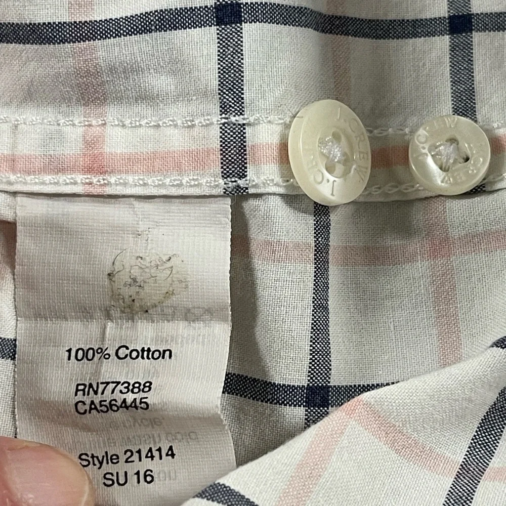 J.Crew Men's Slim Fit Plaid Button-Up Shirt Multicolor Size M. (sku#272)